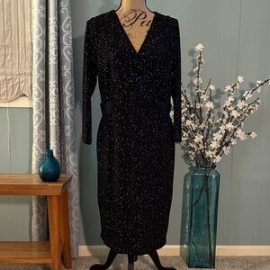 Ann Taylor Surplice Midi Jersey Knit Dress